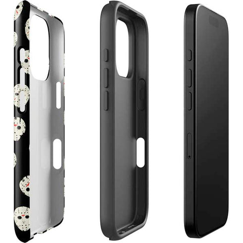 Warner Bros Friday the 13th Jason Voorhees Pattern iPhone 16 Pro Impact Case