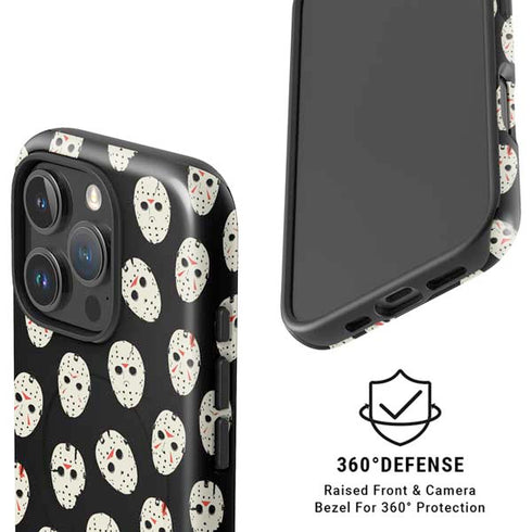 Warner Bros Friday the 13th Jason Voorhees Pattern iPhone 16 Pro Magsafe Impact Case