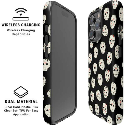 Warner Bros Friday the 13th Jason Voorhees Pattern iPhone 16 Pro Magsafe Impact Case