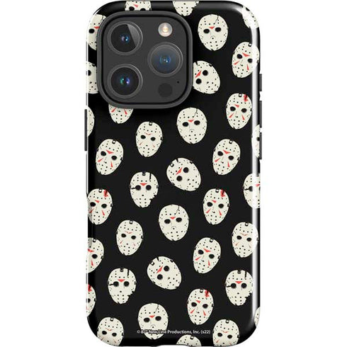 Warner Bros Friday the 13th Jason Voorhees Pattern iPhone 16 Pro Max Impact Case