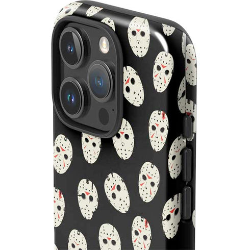 Warner Bros Friday the 13th Jason Voorhees Pattern iPhone 16 Pro Max Impact Case