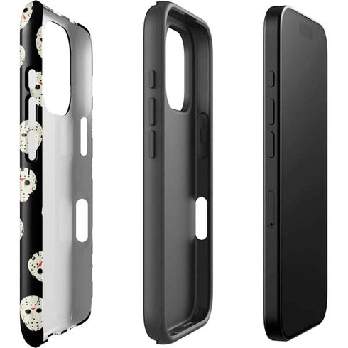 Warner Bros Friday the 13th Jason Voorhees Pattern iPhone 16 Pro Max Impact Case