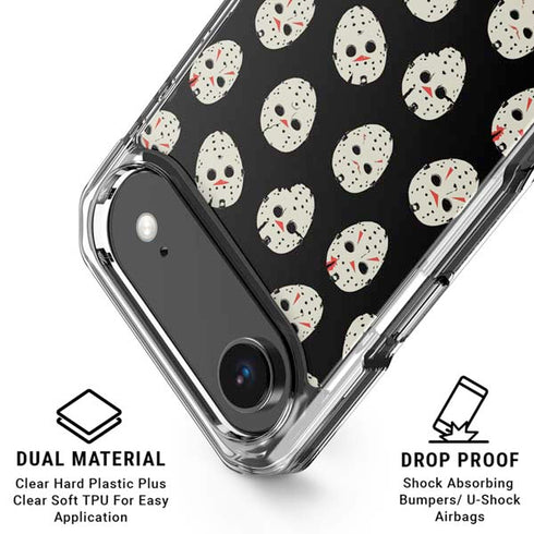 Warner Bros Friday the 13th Jason Voorhees Pattern iPhone 17 Air Clear Case