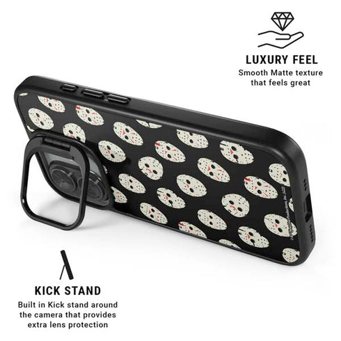 Warner Bros Friday the 13th Jason Voorhees Pattern iPhone 17 Kickstand Case
