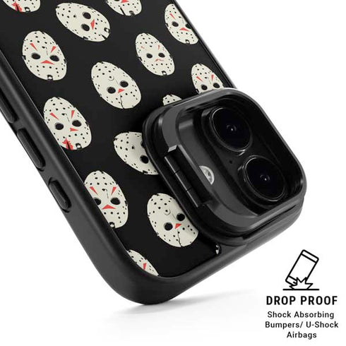 Warner Bros Friday the 13th Jason Voorhees Pattern iPhone 17 Kickstand Case