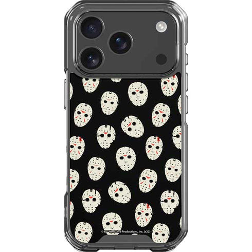 Warner Bros Friday the 13th Jason Voorhees Pattern iPhone 17 Pro Clear Case