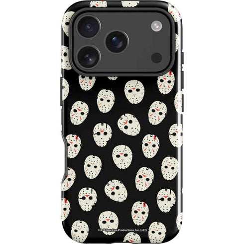Warner Bros Friday the 13th Jason Voorhees Pattern iPhone 17 Pro Impact Case