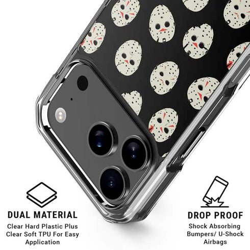 Warner Bros Friday the 13th Jason Voorhees Pattern iPhone 17 Pro MagSafe Case