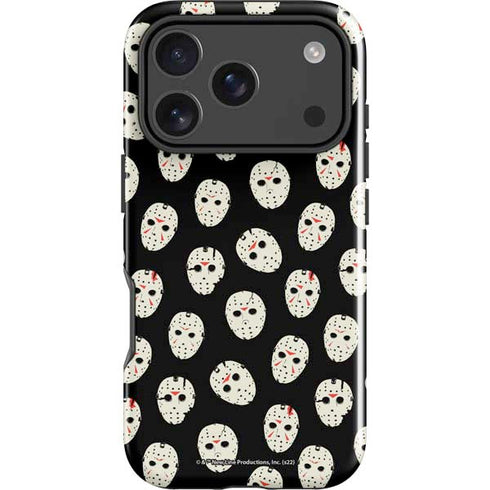 Warner Bros Friday the 13th Jason Voorhees Pattern iPhone 17 Pro Max Impact Case