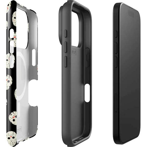 Warner Bros Friday the 13th Jason Voorhees Pattern iPhone 17 Pro Max Magsafe Impact Case