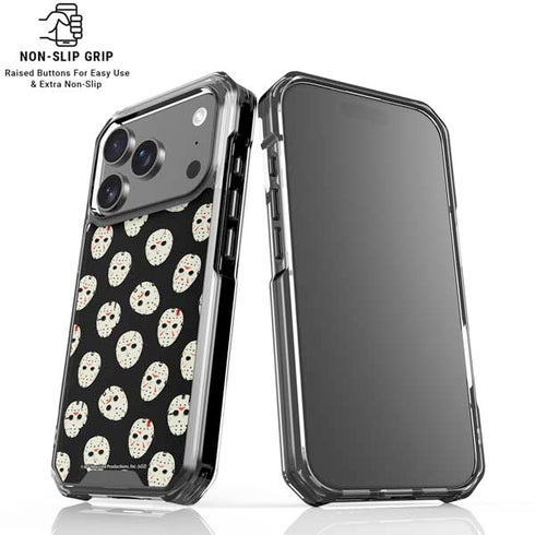 Warner Bros Friday the 13th Jason Voorhees Pattern iPhone 18 Pro Clear Case