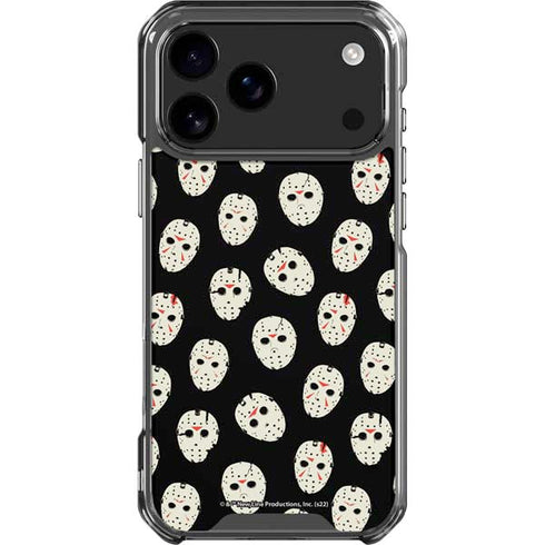 Warner Bros Friday the 13th Jason Voorhees Pattern iPhone 18 Pro Max Clear Case