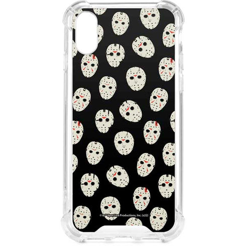 Warner Bros Friday the 13th Jason Voorhees Pattern iPhone XS Clear Case