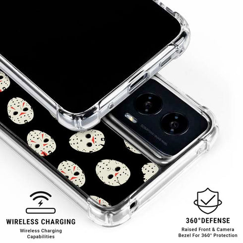 Warner Bros Friday the 13th Jason Voorhees Pattern Moto G Power 5G (2024) Clear Case
