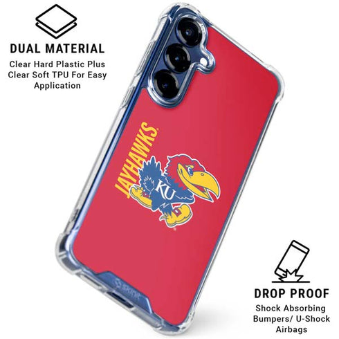 University of Kansas Jayhawks KU Galaxy S25 FE Clear Case