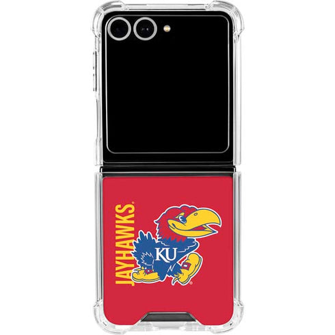 University of Kansas Jayhawks KU Galaxy Z Flip7 Clear Case