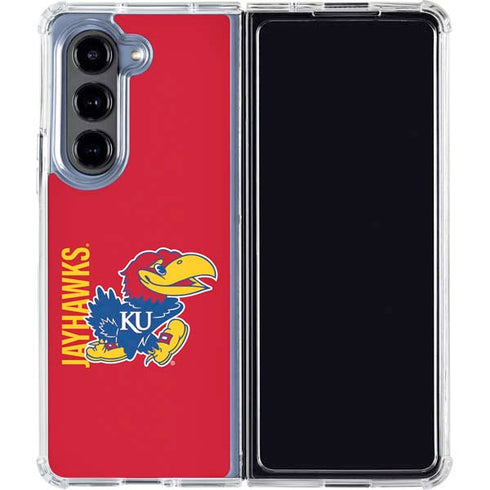 University of Kansas Jayhawks KU Galaxy Z Fold5 5G Clear Case