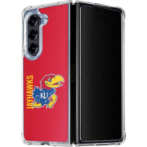 University of Kansas Jayhawks KU Galaxy Z Fold5 5G Clear Case