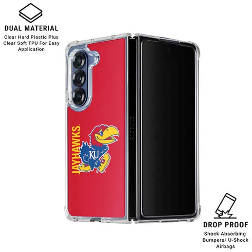 University of Kansas Jayhawks KU Galaxy Z Fold7 Clear Case