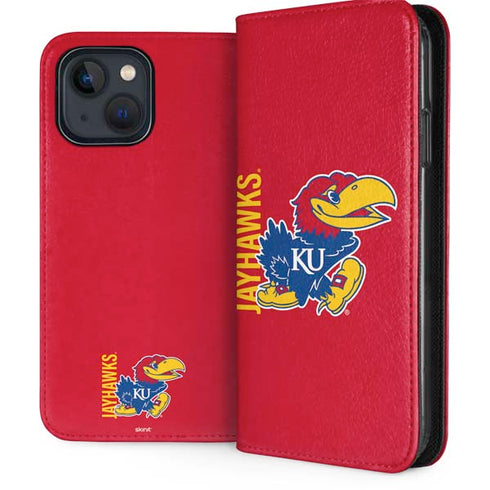 University of Kansas Jayhawks KU iPhone 15 Plus Folio Case