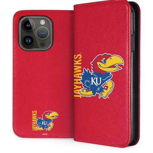 University of Kansas Jayhawks KU iPhone 15 Pro Folio Case