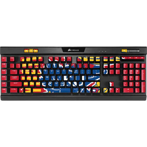 University of Kansas Jayhawks KU K95 RGB PLATINUM Mechanical Gaming Keyboard Skin
