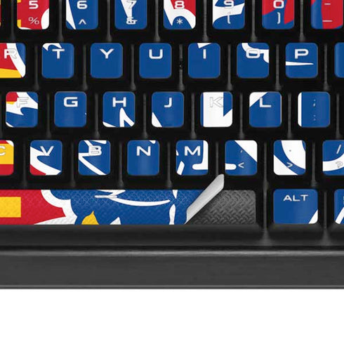 University of Kansas Jayhawks KU K95 RGB PLATINUM Mechanical Gaming Keyboard Skin