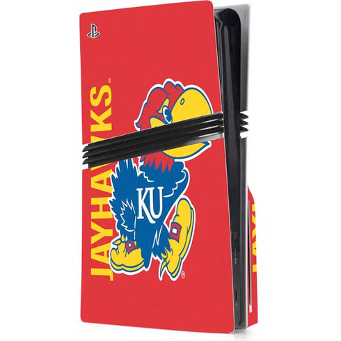 University of Kansas Jayhawks KU PS5 Pro Disk Console Skin