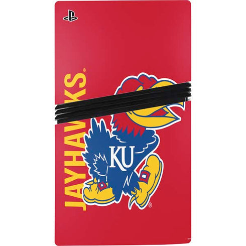 University of Kansas Jayhawks KU PS5 Pro Disk Console Skin