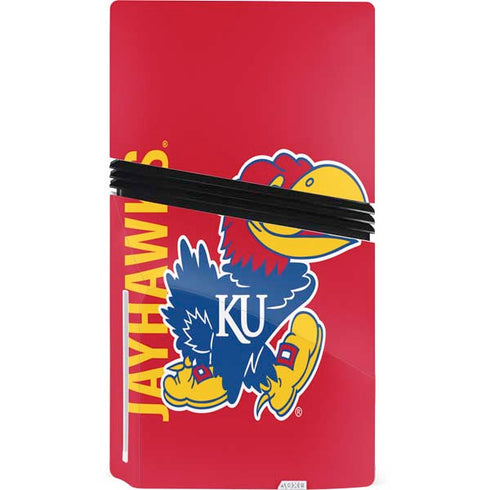 University of Kansas Jayhawks KU PS5 Pro Disk Console Skin