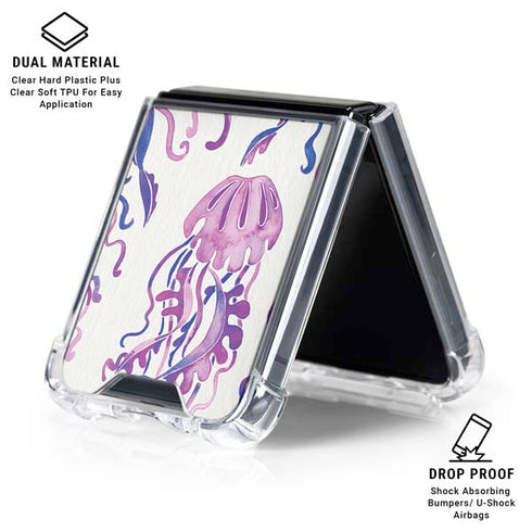 Jellyfish by Cat Coq Galaxy Z Flip6 Clear Case