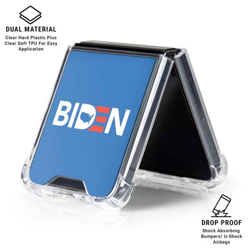 Joe Biden Political Galaxy Z Flip6 Clear Case