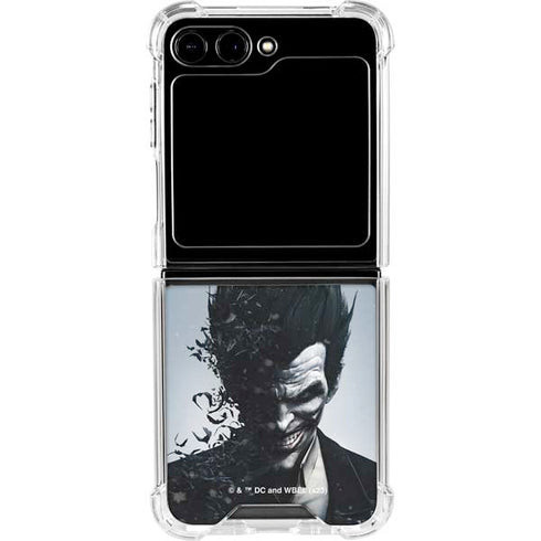 DC Comics Arkham Origins Joker Arkham Galaxy Z Flip6 Clear Case