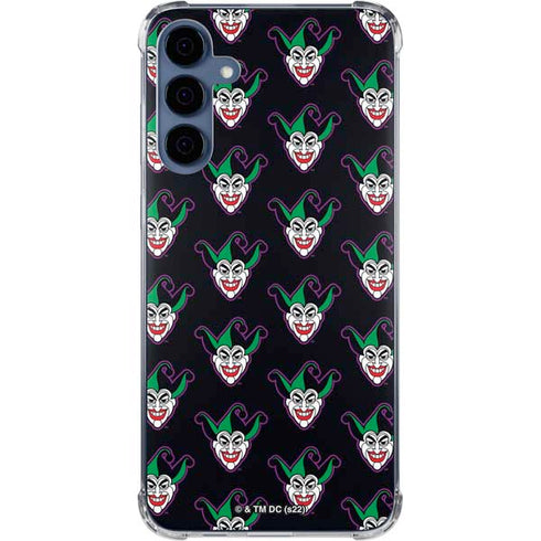 DC Comics The Joker Logo Pattern Galaxy A55 5G Clear Case