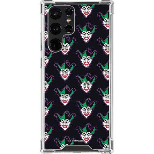 DC Comics The Joker Logo Pattern Galaxy S23 Ultra Clear Case