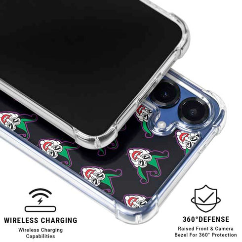 DC Comics The Joker Logo Pattern Galaxy S25 Plus Clear Case