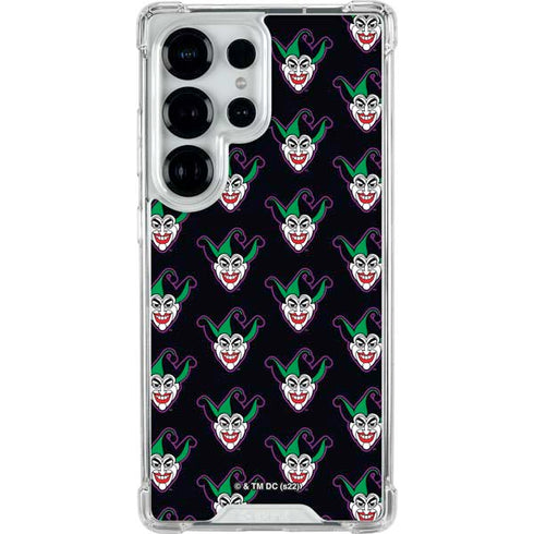 DC Comics The Joker Logo Pattern Galaxy S25 Ultra Clear Case
