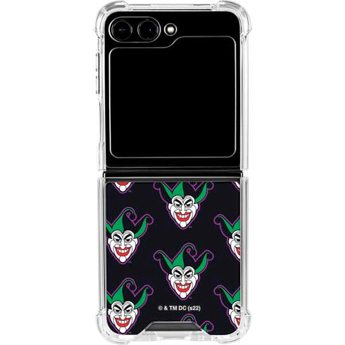 DC Comics The Joker Logo Pattern Galaxy Z Flip6 Clear Case