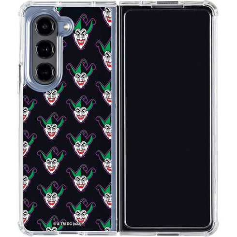 DC Comics The Joker Logo Pattern Galaxy Z Fold5 5G Clear Case