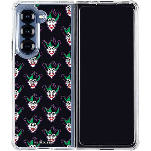 DC Comics The Joker Logo Pattern Galaxy Z Fold6 Clear Case