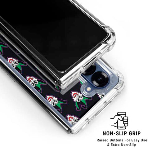 DC Comics The Joker Logo Pattern Galaxy Z Fold6 Clear Case