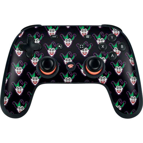 DC Comics The Joker Logo Pattern Google Stadia Controller Skin