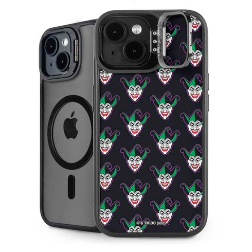 DC Comics The Joker Logo Pattern iPhone 15 Plus Kickstand Case