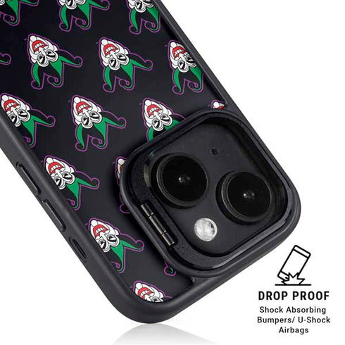 DC Comics The Joker Logo Pattern iPhone 15 Plus Kickstand Case