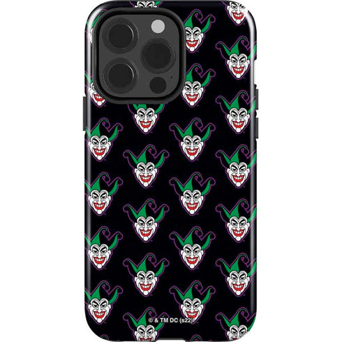 DC Comics The Joker Logo Pattern iPhone 15 Pro Impact Case
