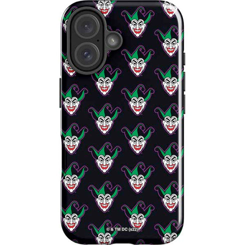 DC Comics The Joker Logo Pattern iPhone 16 Impact Case
