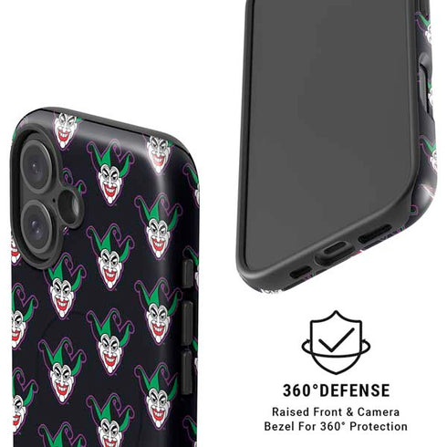 DC Comics The Joker Logo Pattern iPhone 16 Magsafe Impact Case