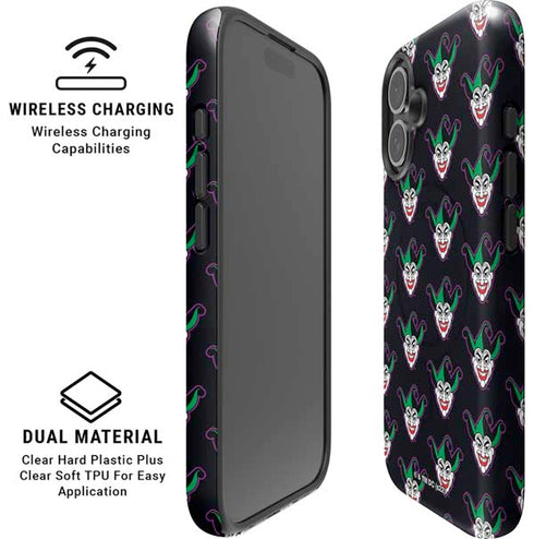 DC Comics The Joker Logo Pattern iPhone 16 Magsafe Impact Case
