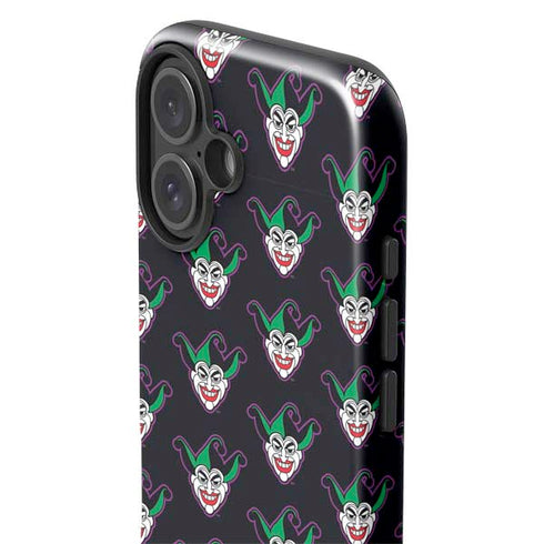 DC Comics The Joker Logo Pattern iPhone 16 Plus Impact Case