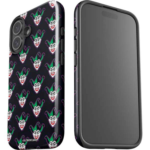 DC Comics The Joker Logo Pattern iPhone 16 Plus Impact Case